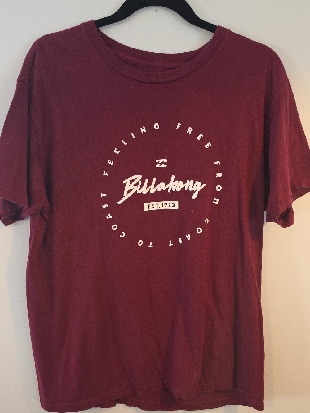 Billabong Burgundy Graphic Logo Tee